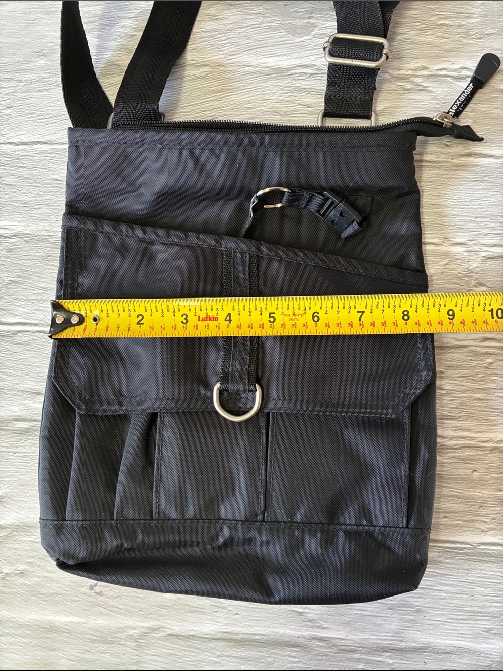 Derek Alexander Black Nylon Crossbody Bag Unisex - Picture 13 of 15